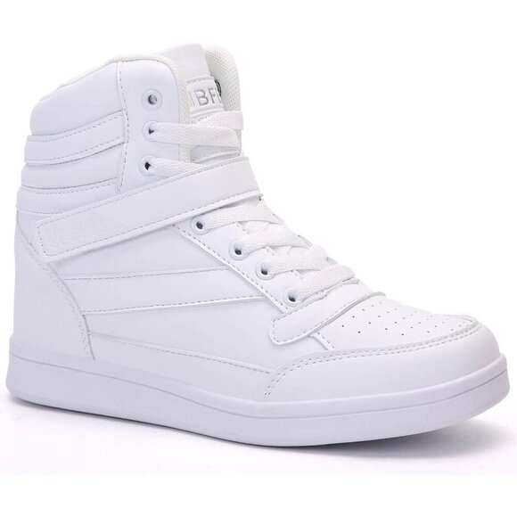 🆕 Brand Women's White Hidden Wedge High Top Sneakers Boots 5.5cm Casual Sport - Picture 8 of 9